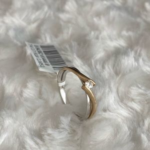 Gold White Gold Diamond Ring